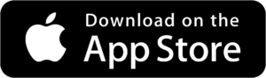 picture of a text that says download on the app store with the apple logo on the left