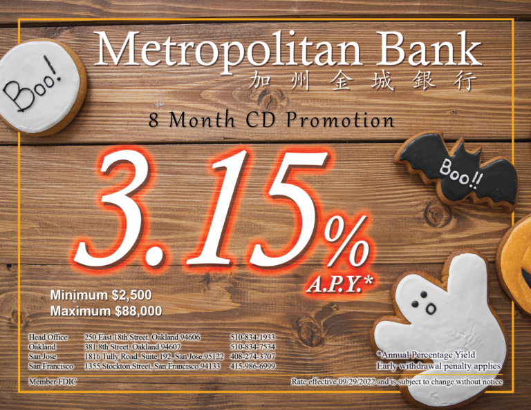 10-2022 cd promotion 3.15% apy 8mth